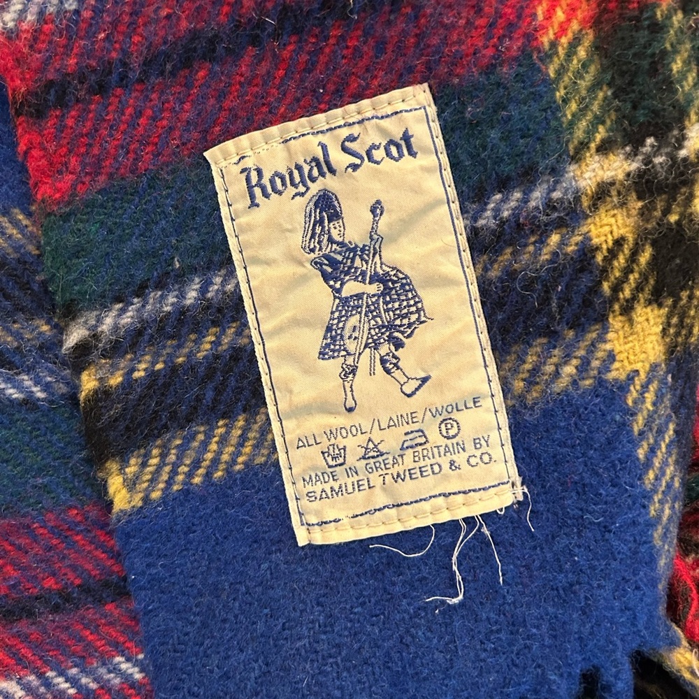VINTAGE Royal Scot / Samuel Tweed & Co Tartan Wool Blanket
